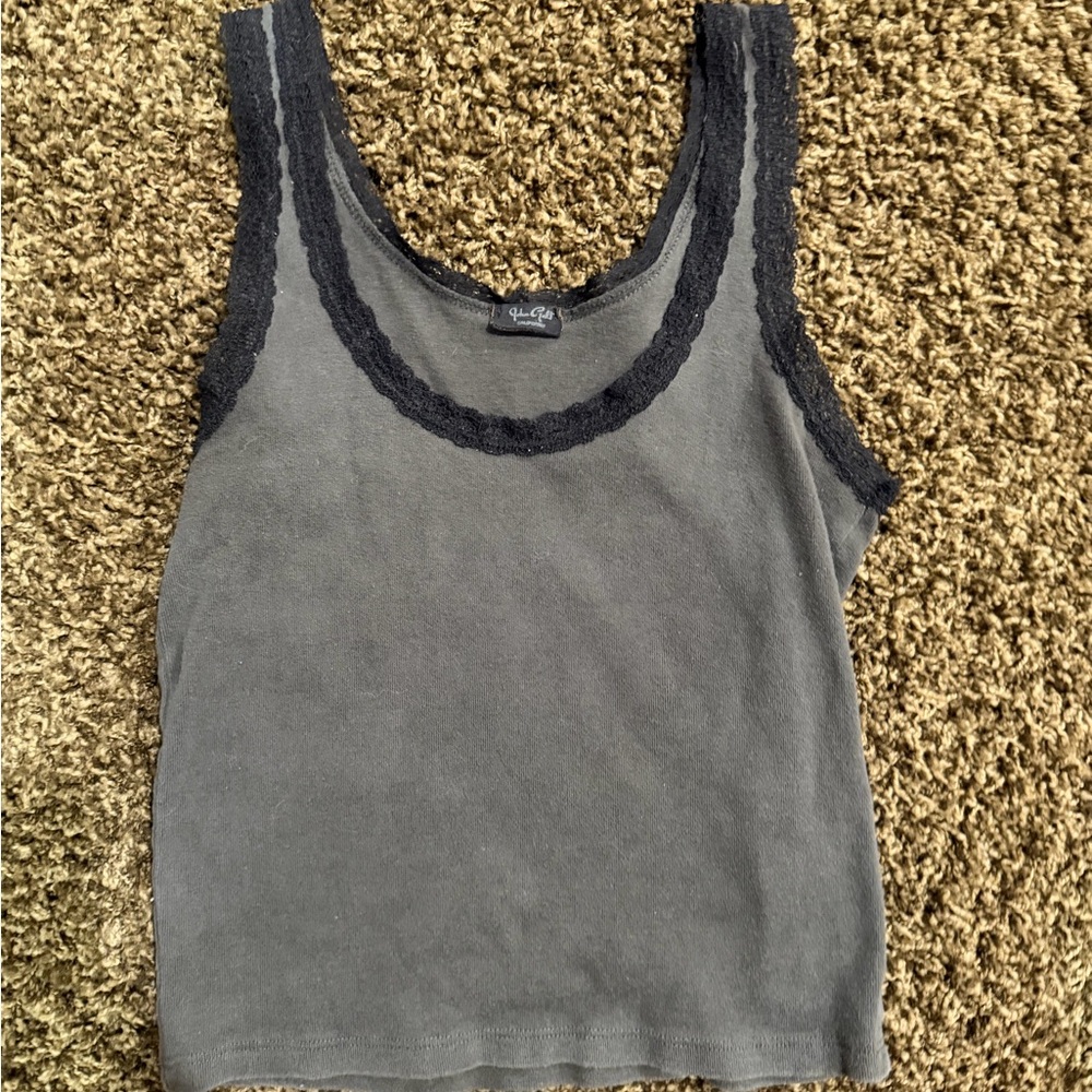 black Lace-Trim Tank Top - Women's Casual Layering Tank